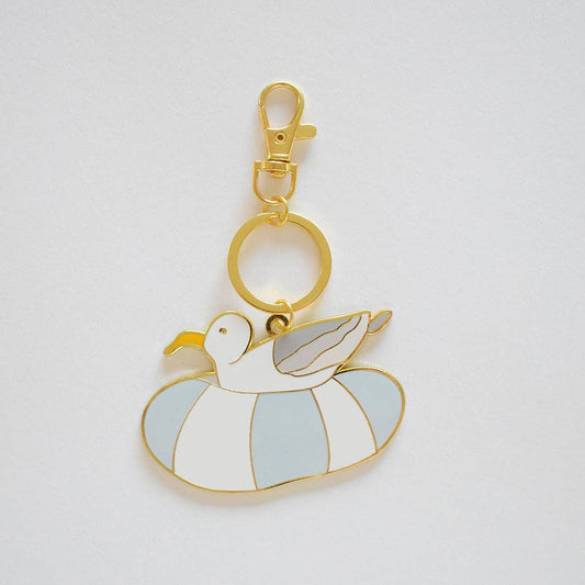 Floating Gull Bag Charm Keychain