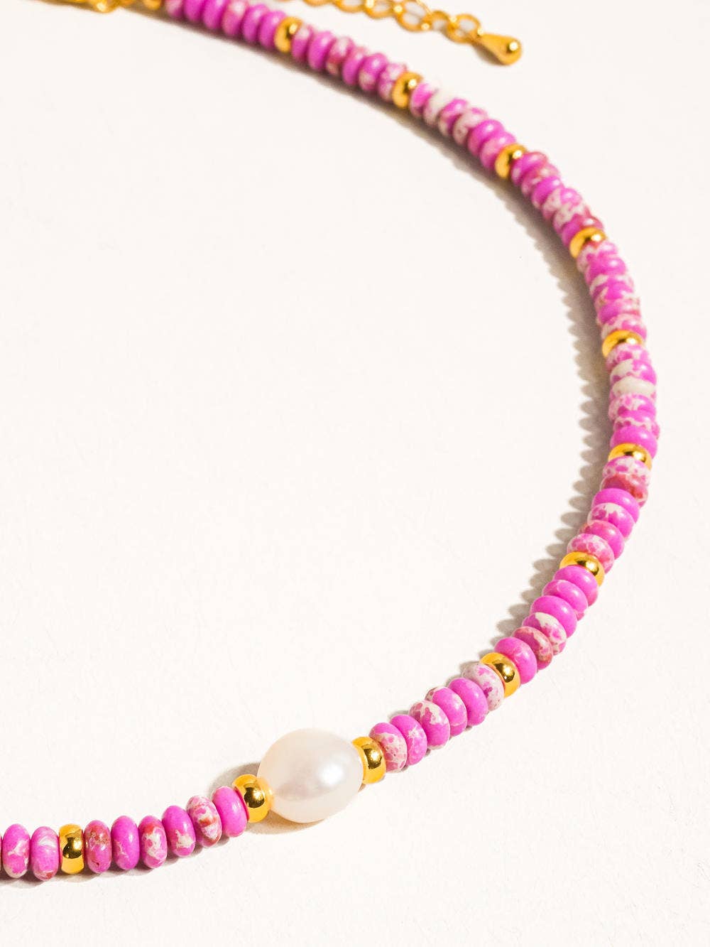 Logan Purple Multi Beaded Pearl Necklace