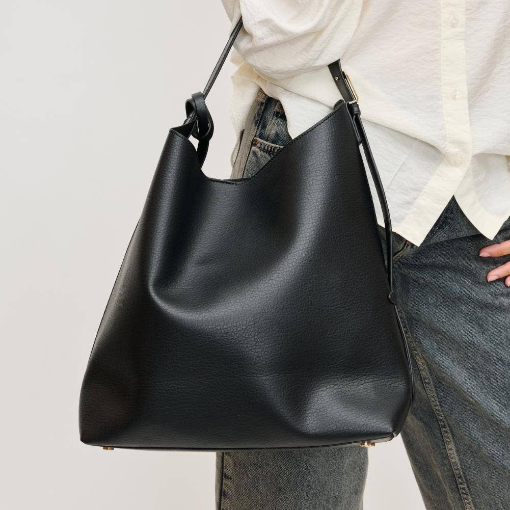 The Daily Hobo Tote in Black