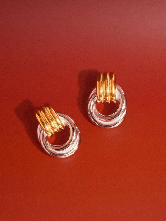 Wanda Mixed Metals Stud Earring