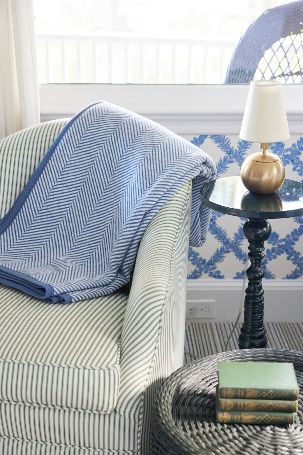Harborview Herringbone Cornflower ChappyWrap Blanket