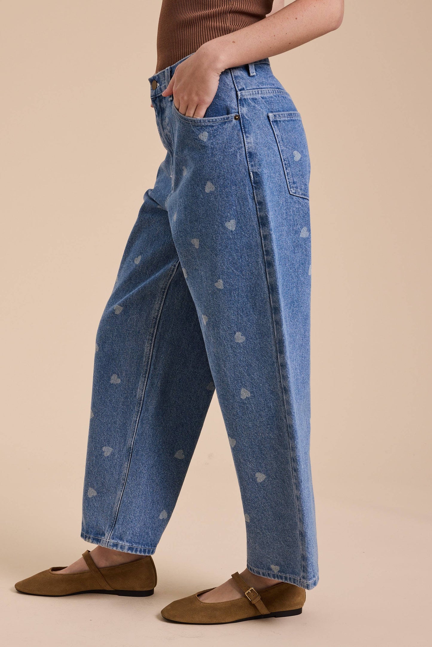 Hearts on Hearts Denim Pants