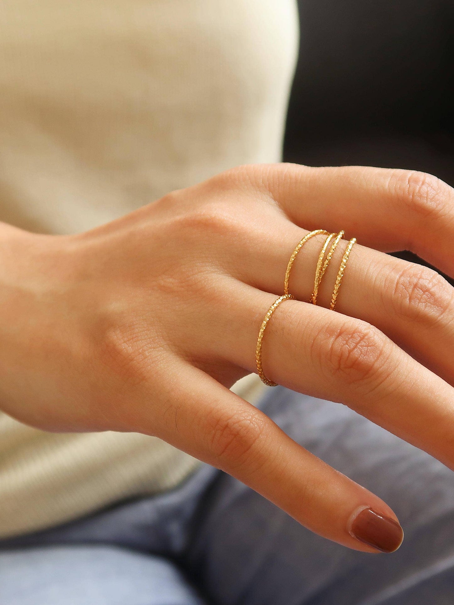 Ember Dainty Braided Ring