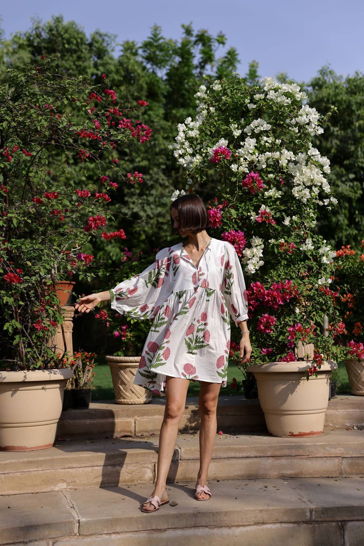 Talia Pink Block Print Dress