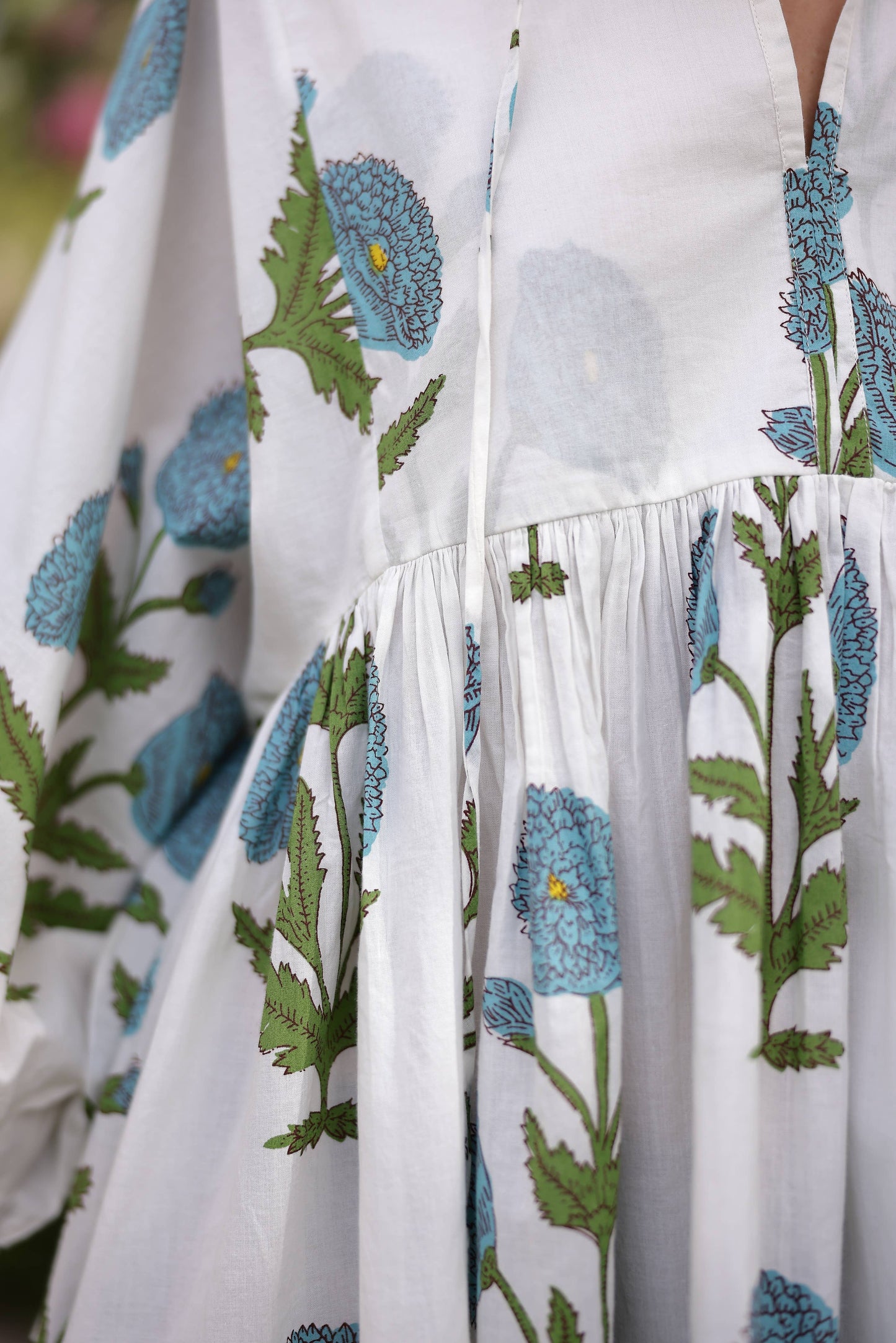 Talia Blue Block Print Dress