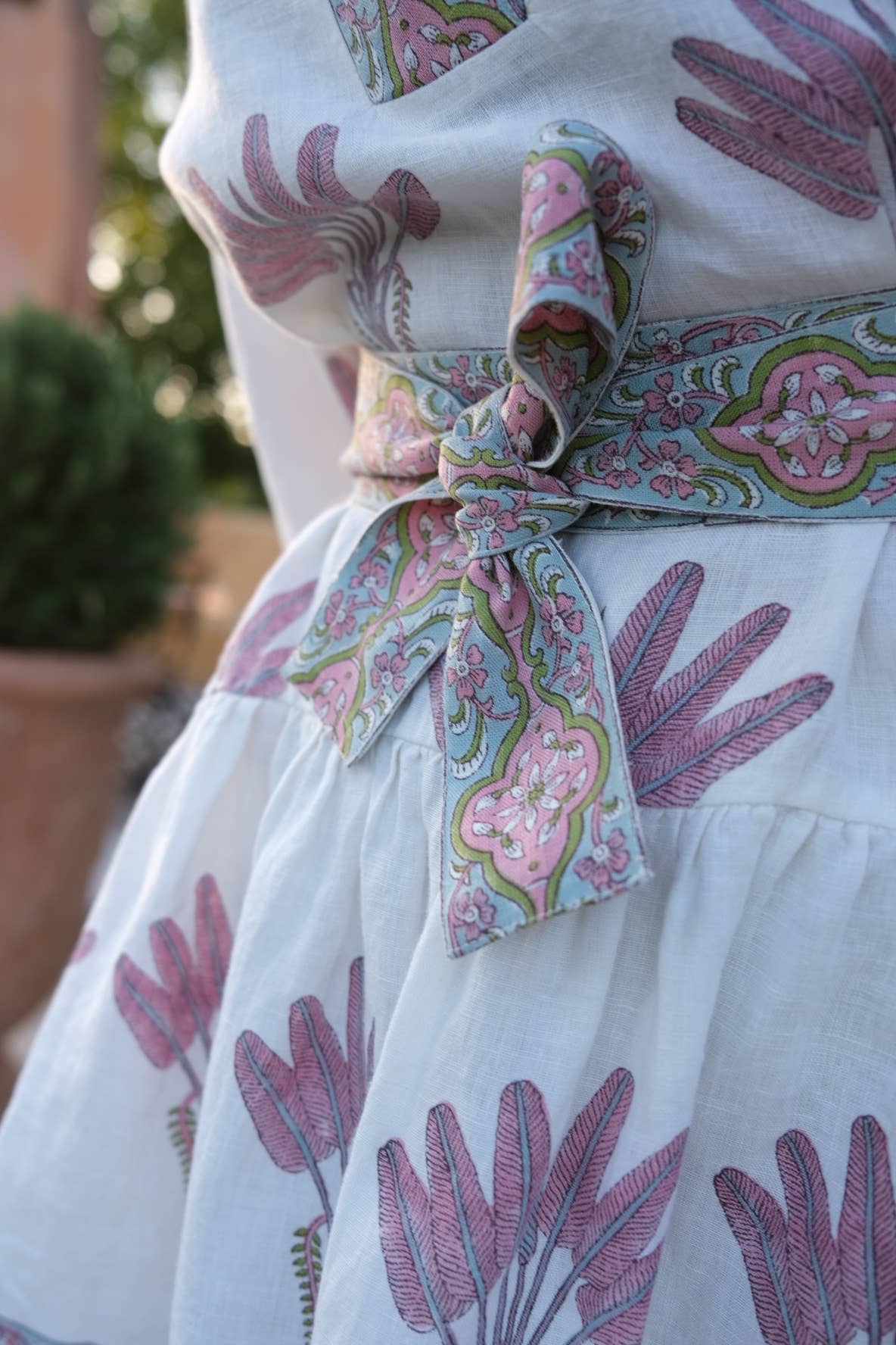 Mykonos Pink Palm Dress