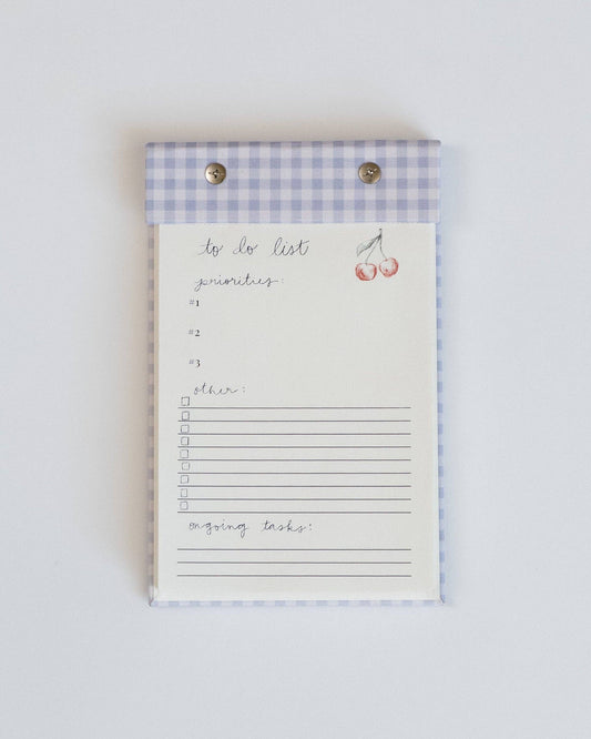 To-do List Notepad in French Blue Gingham