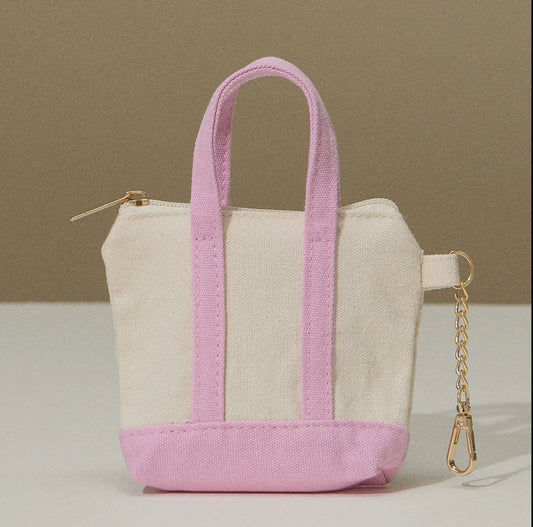 Light Pink Mini Tote Coin Purse
