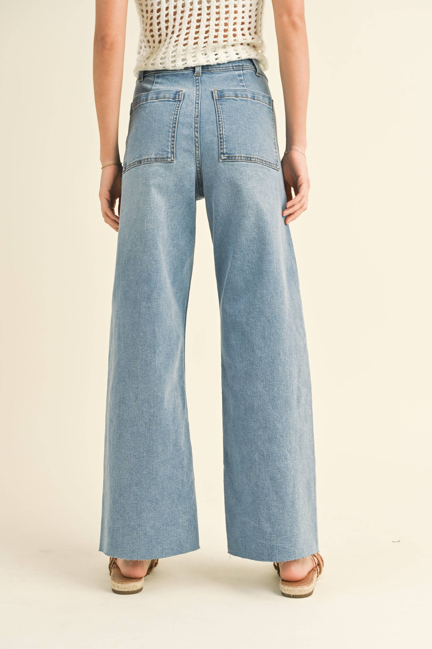 Crew Wide Leg Denim Pants