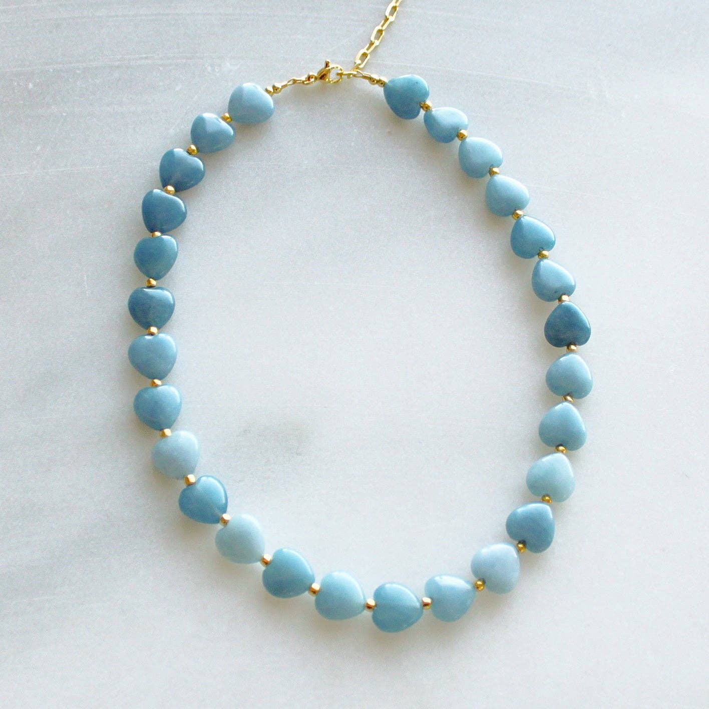 Stone Heart Beaded Necklace