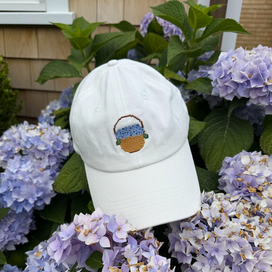 Hydrangea Basket Needlepoint Hat