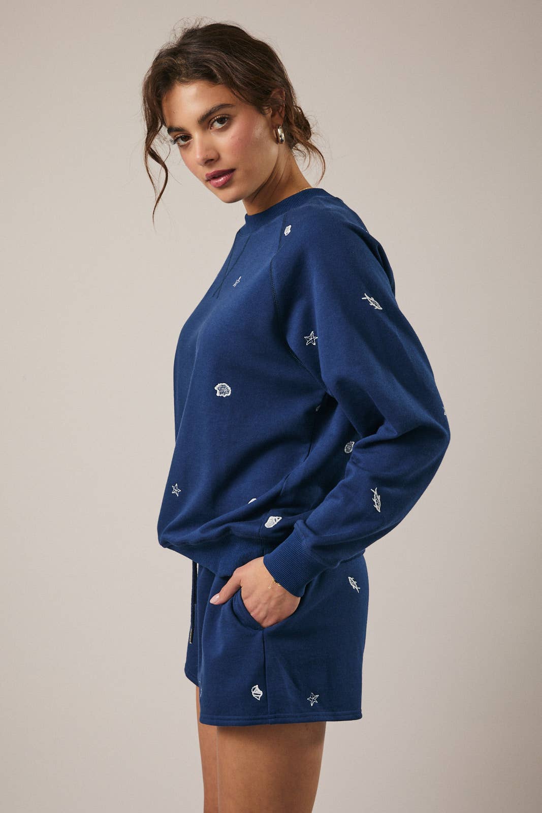 Coastal Embroidered Crewneck