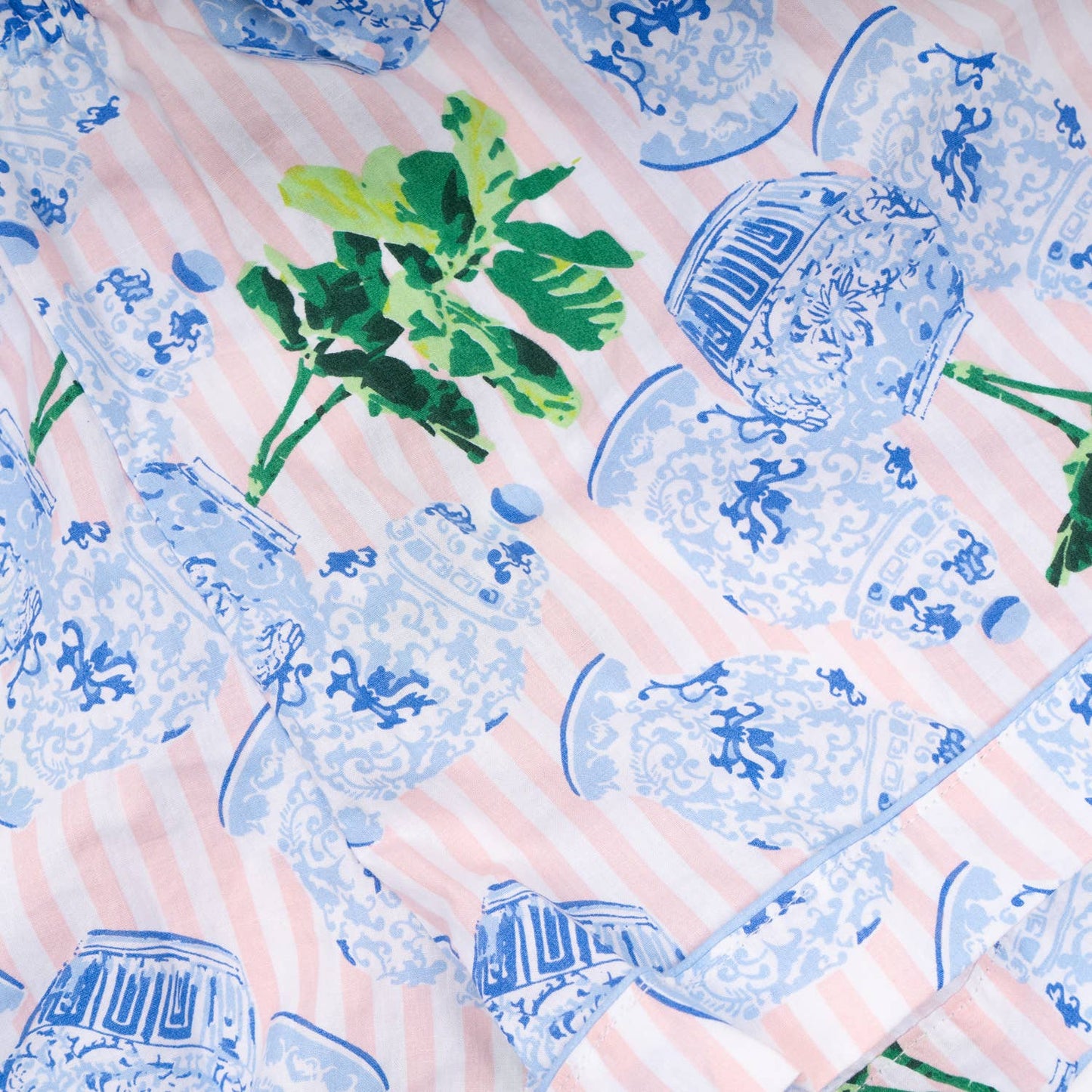 Ginger Fig Stripe PJ Set with Shorts & Long Sleeve Top