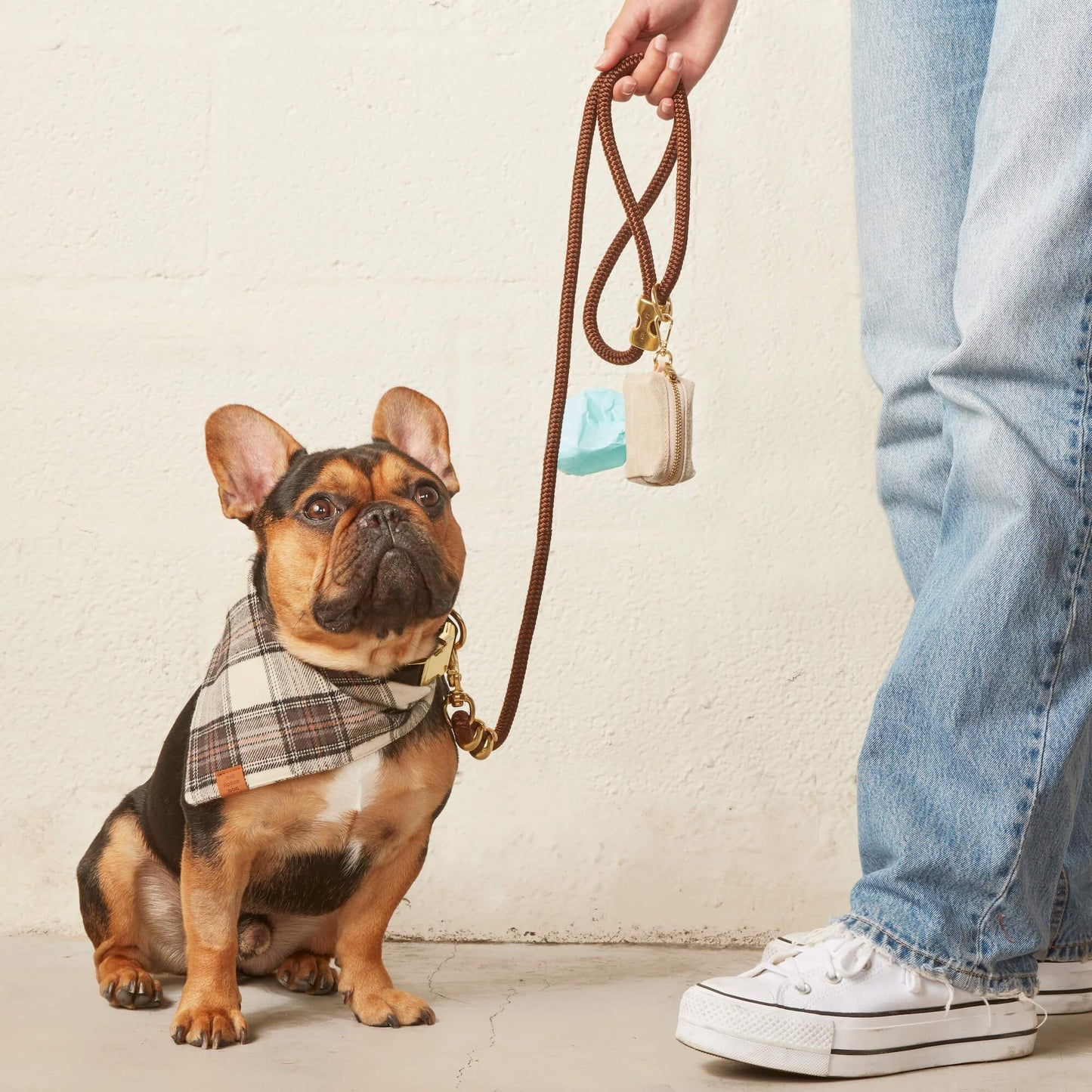 The Foggy Dog Sand Waxed Canvas Poop Bag Dispenser