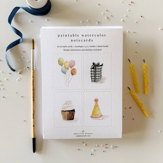 Emily Lex Studio Celebrate Paintable Notecards