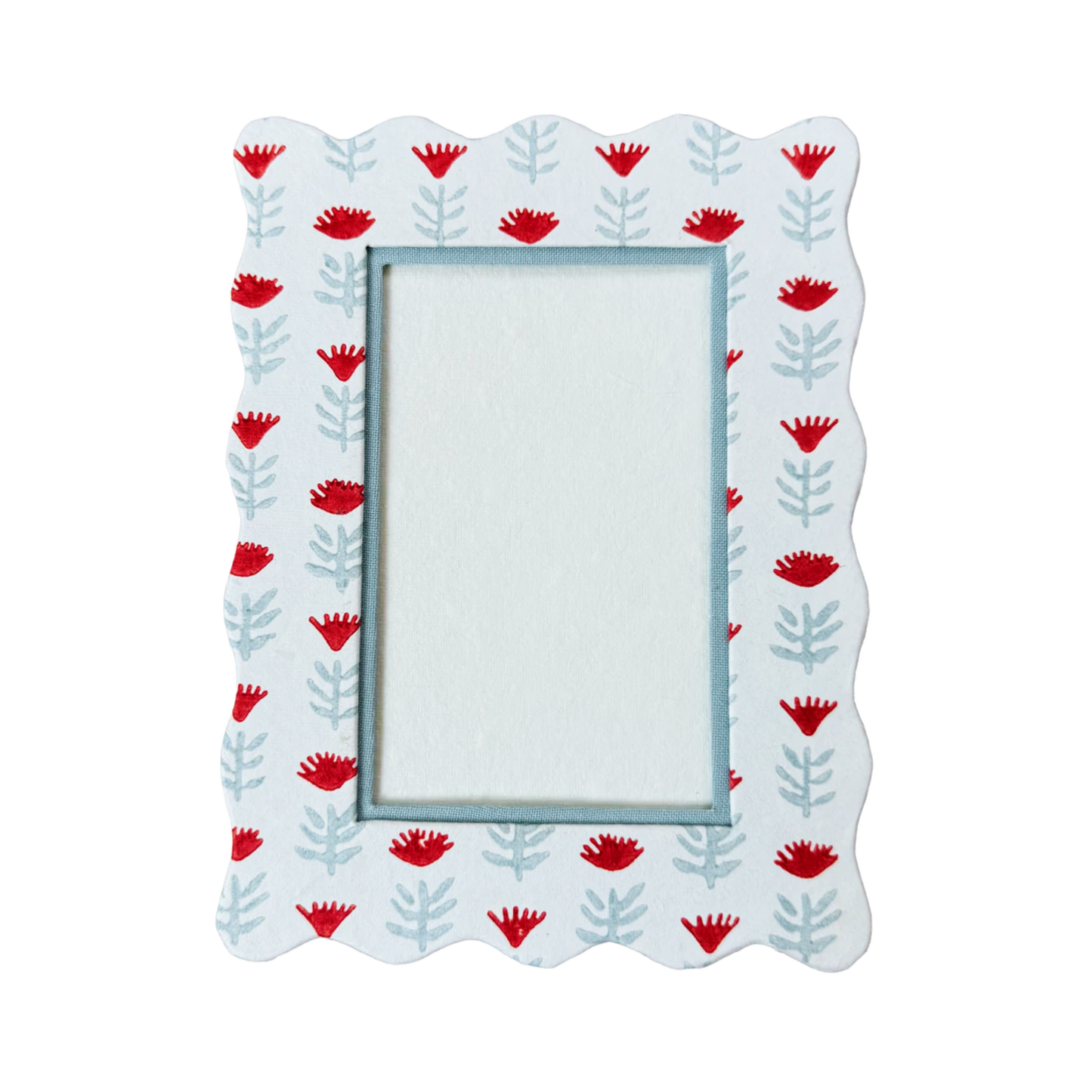 Poppy Block Print Frame - 4x6
