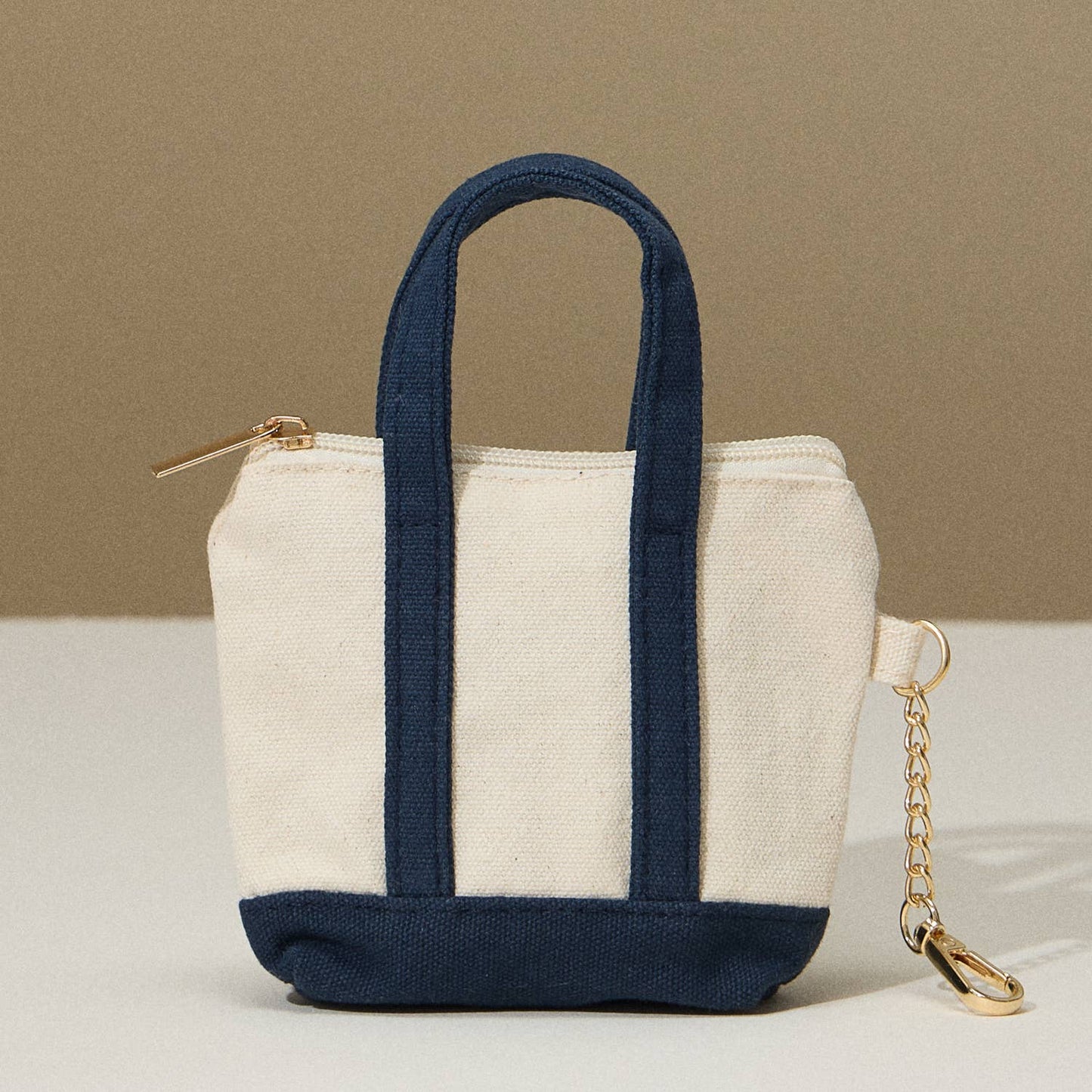 Navy Mini Tote Coin Purse