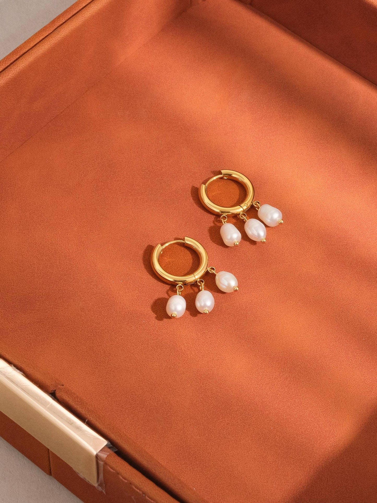 Rockport Triple Freshwater Pearl Hoops