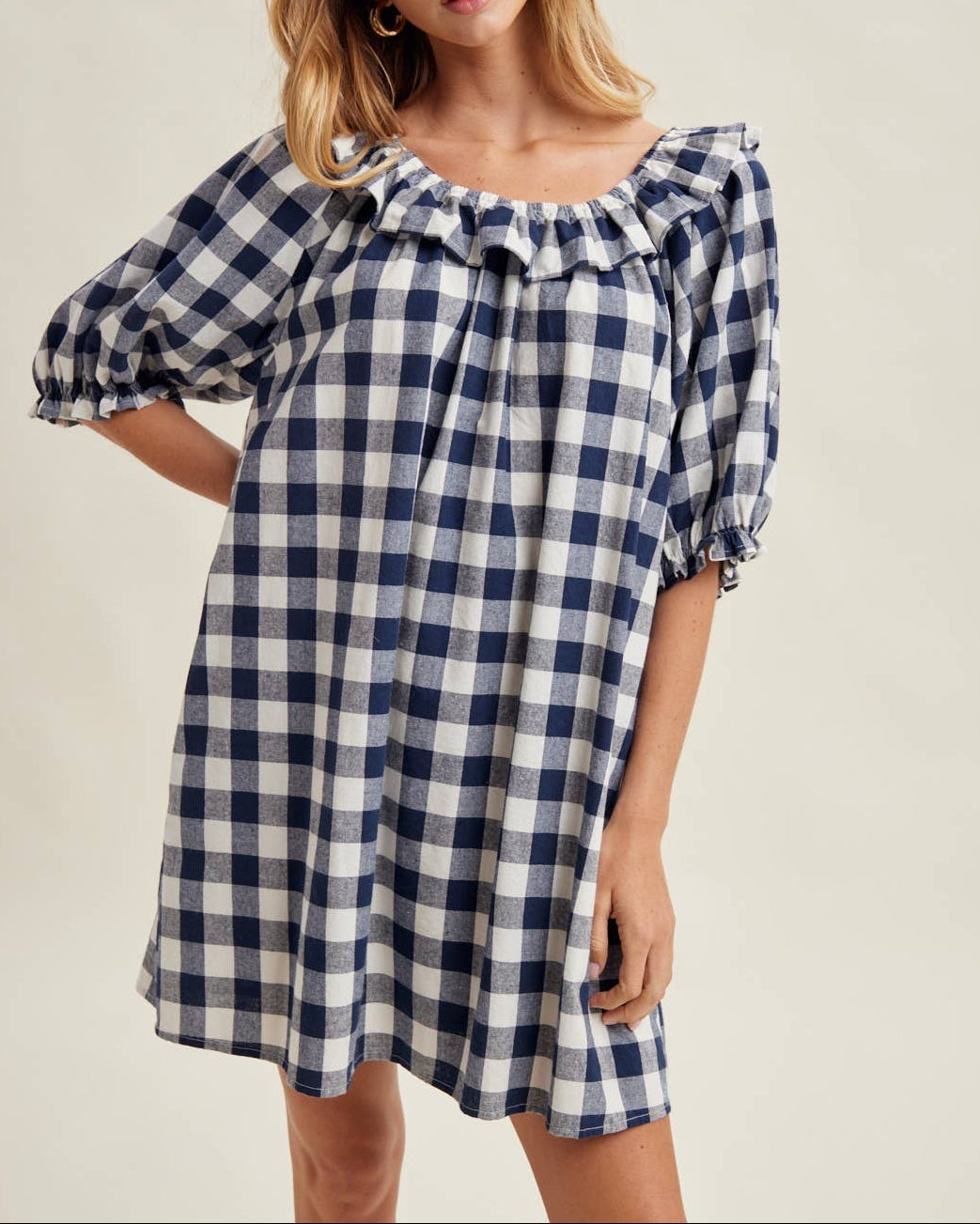 Gingham Ruffle Dress
