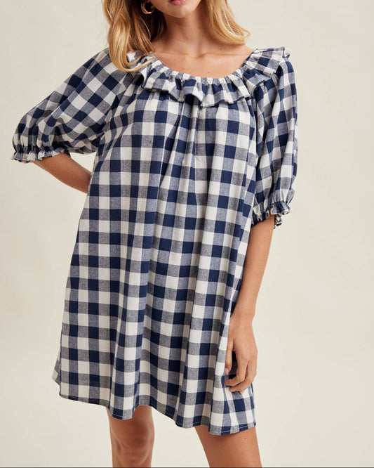 Gingham Ruffle Dress