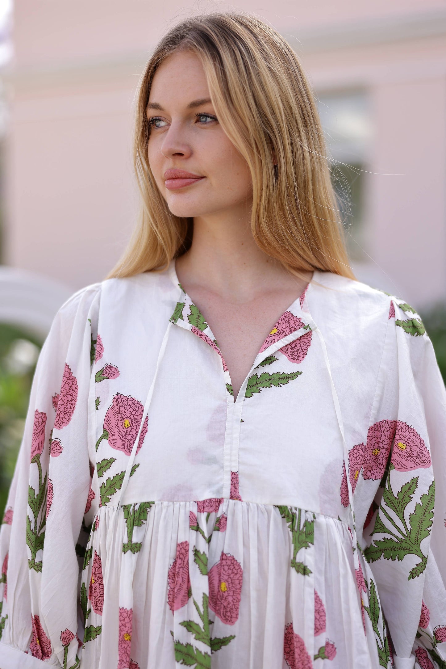 Talia Pink Block Print Dress