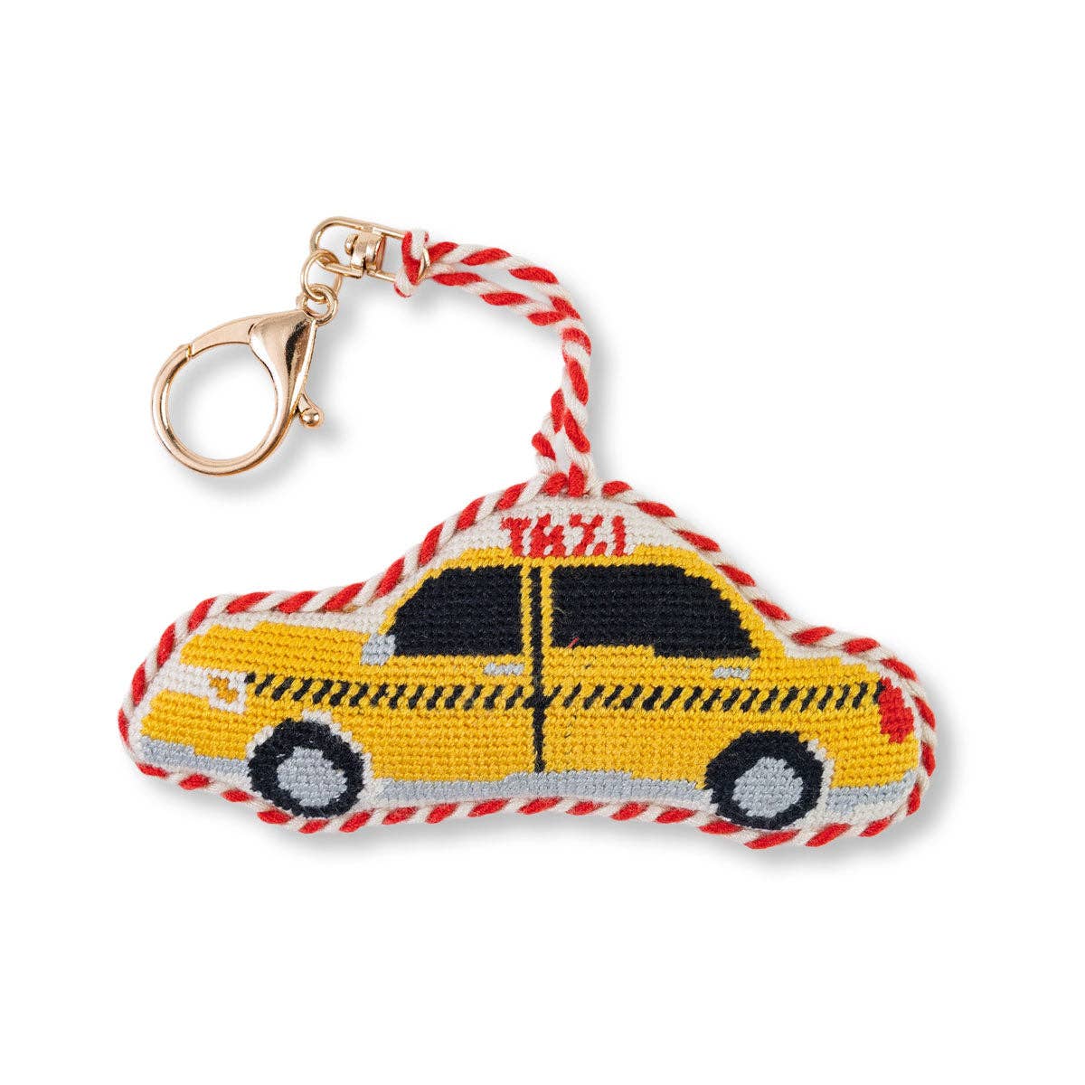 Taxi Needlepoint Bag Charm
