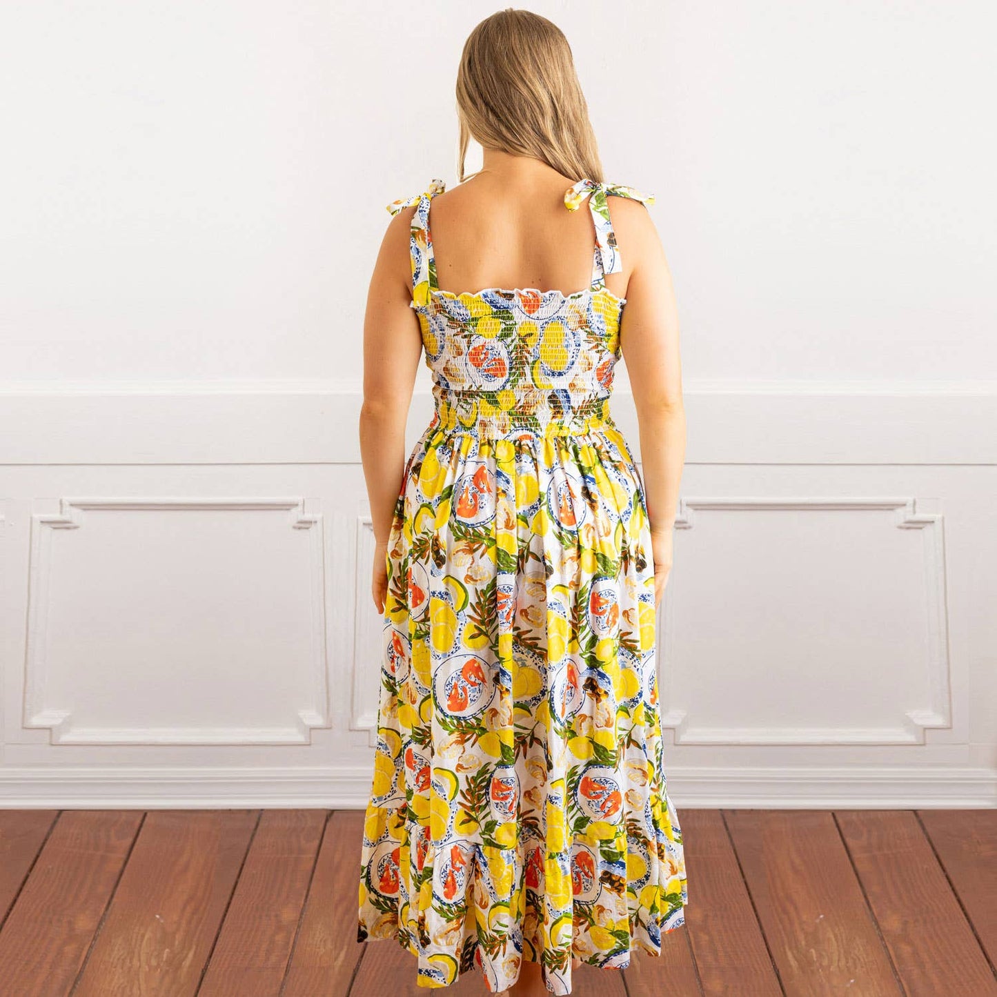 Out East Tie Top Smocked Dress