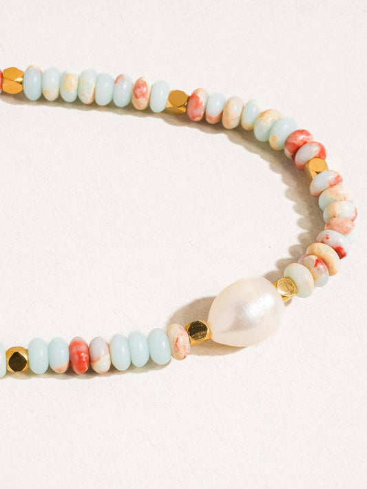 Logan Beaded Pearl Necklace