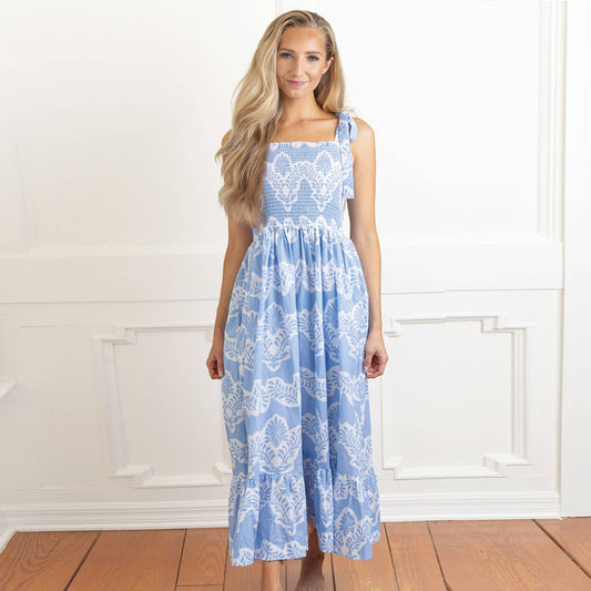 Carolina Tie Top Smocked Dress