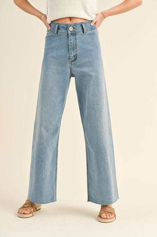 Crew Wide Leg Denim Pants