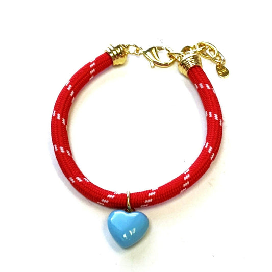 Red Paracord Heart Bracelet