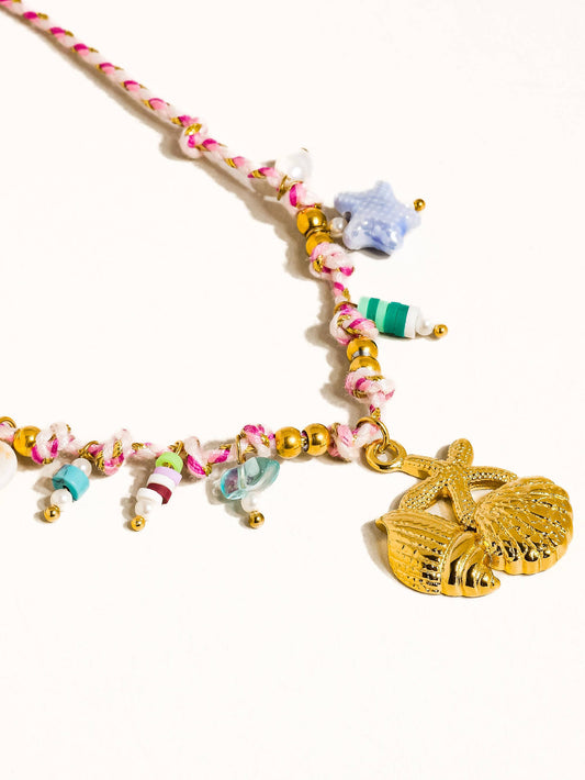 Rope Shell Charm Necklace