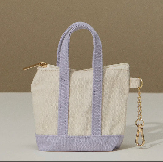 Lilac Mini Tote Coin Purse