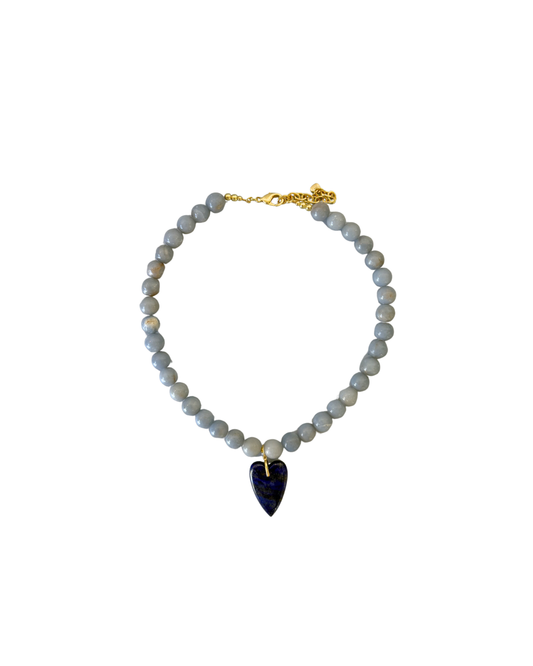 Navy Heart Necklace