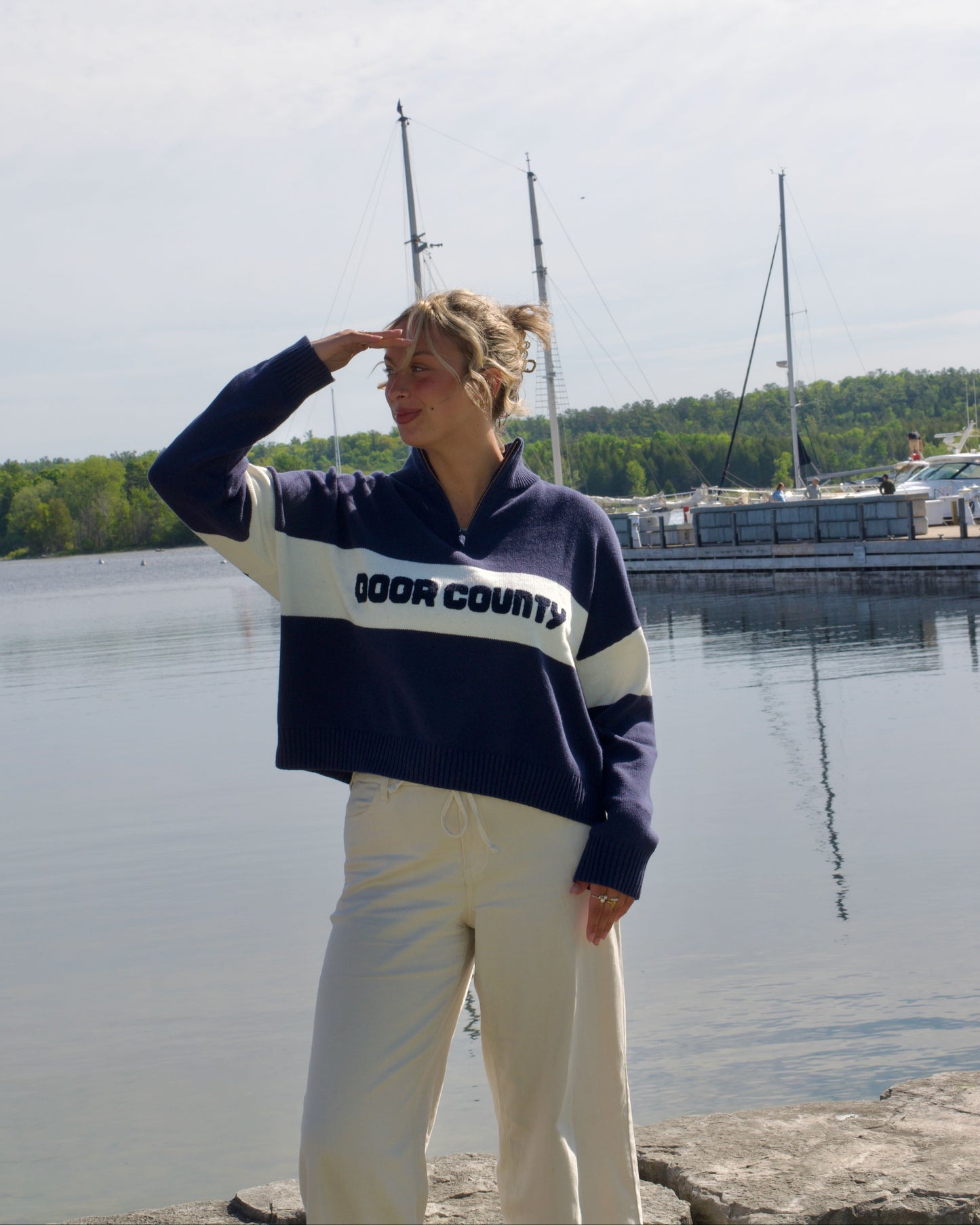 Door County Quarter Zip Sweater
