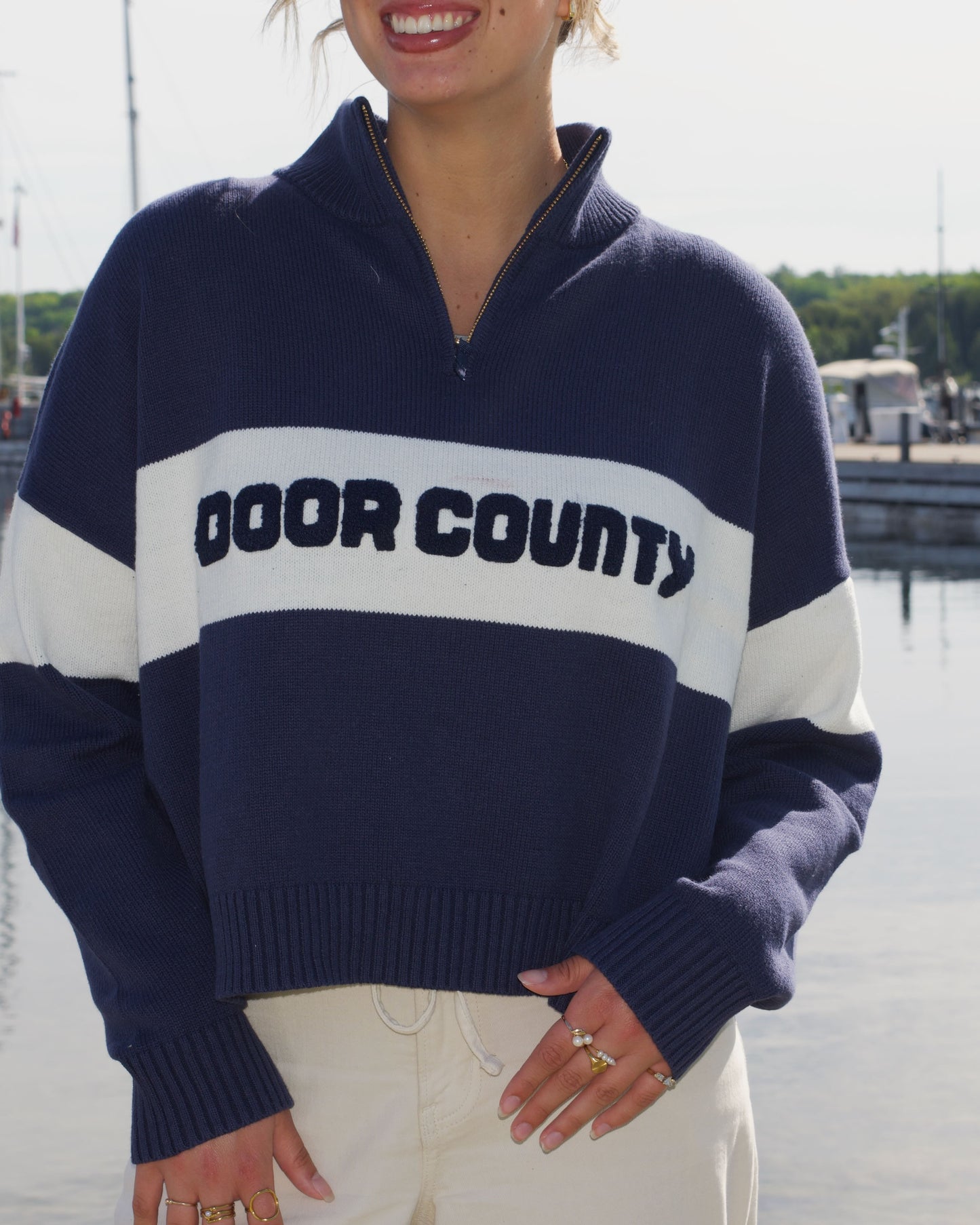Door County Quarter Zip Sweater