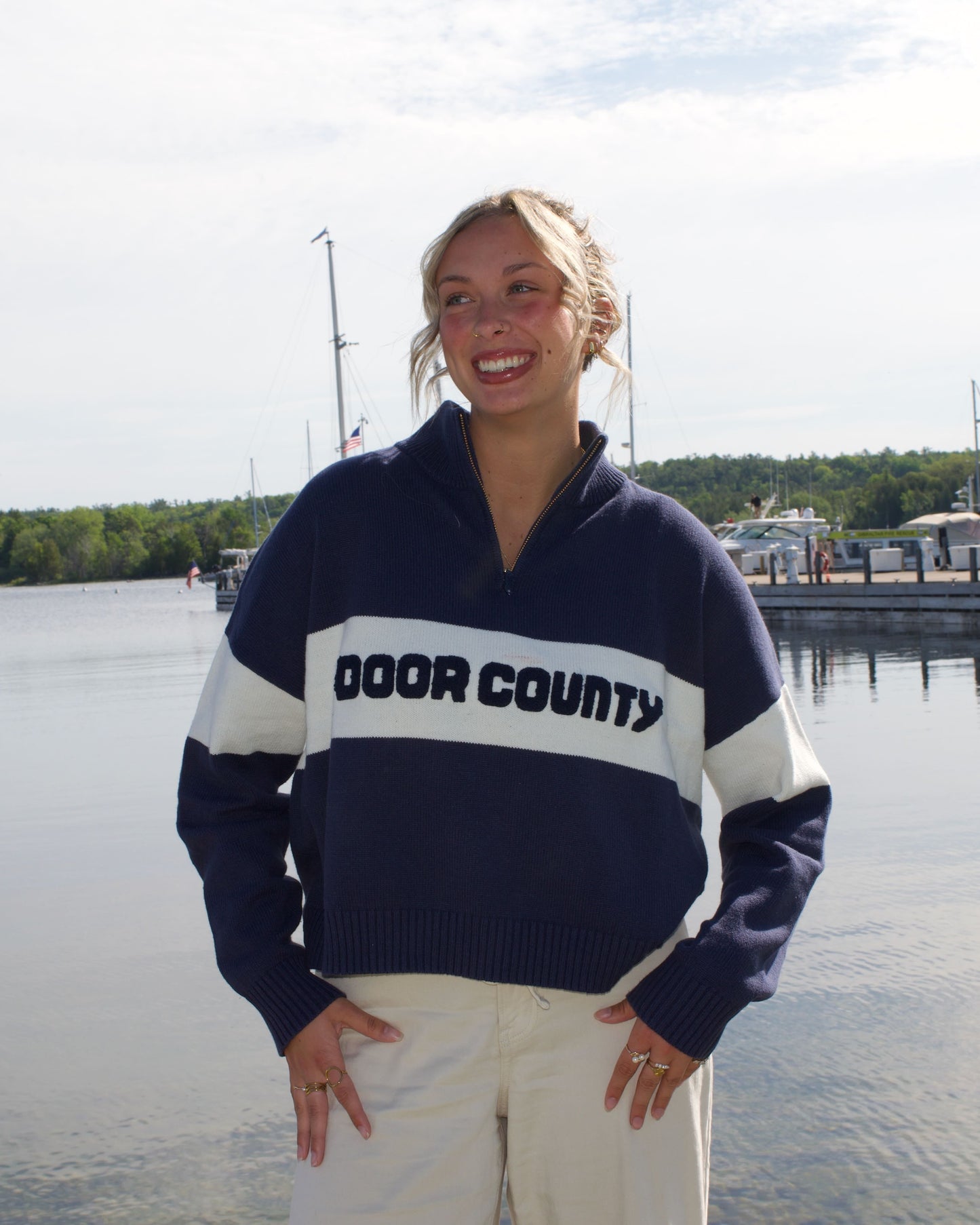 Door County Quarter Zip Sweater