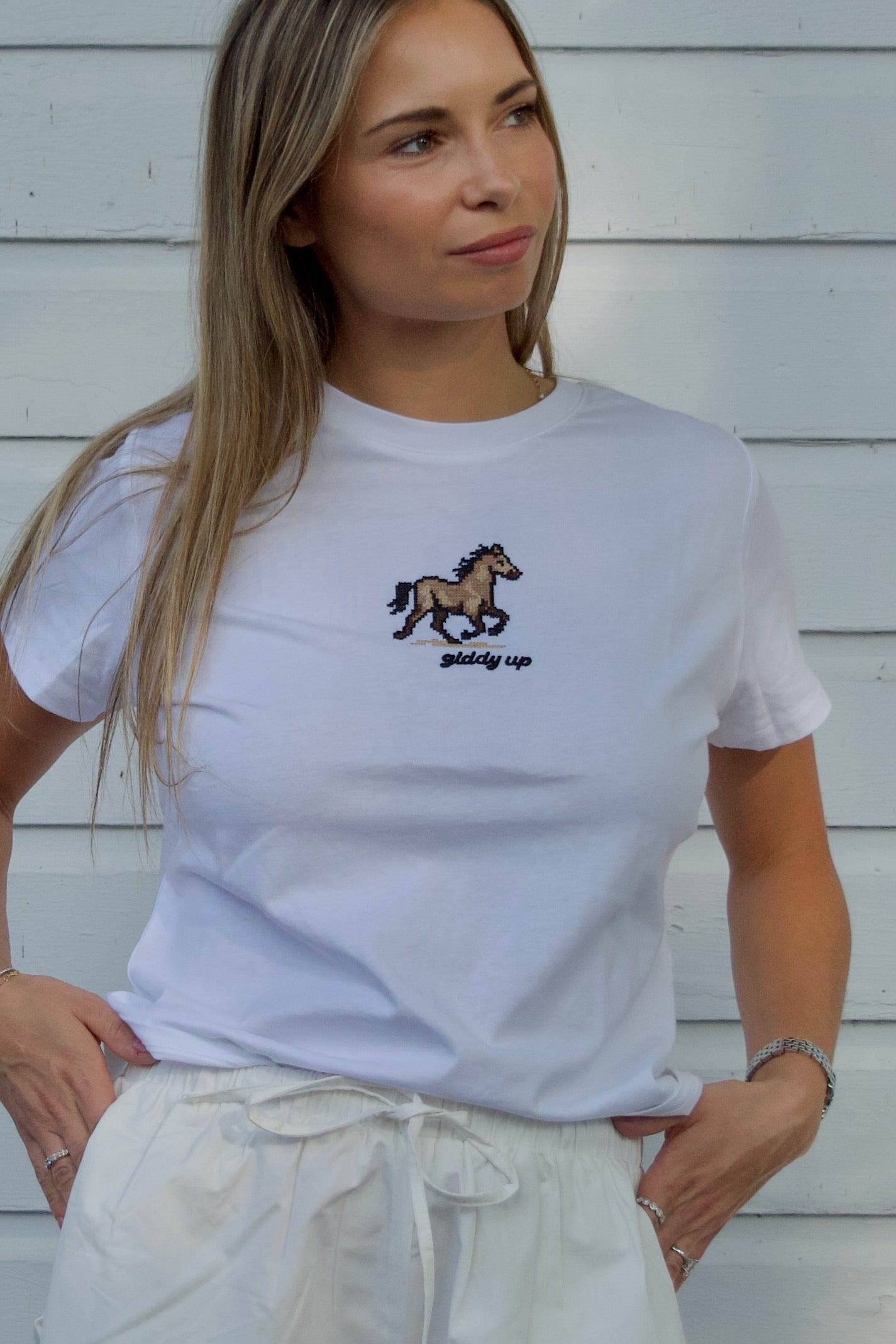 Giddy Up Cross-Stitch Tee