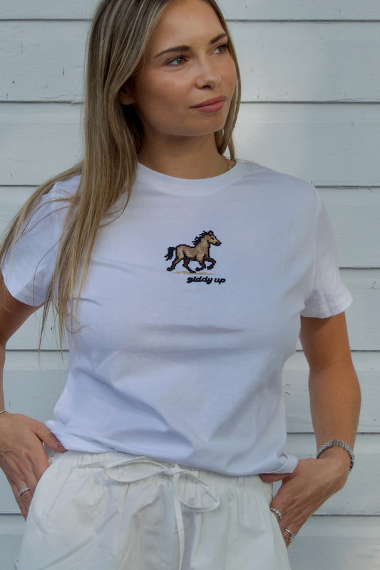 Giddy Up Cross-Stitch Tee