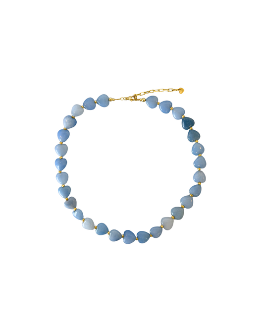Gemstone Heart Beaded Necklace