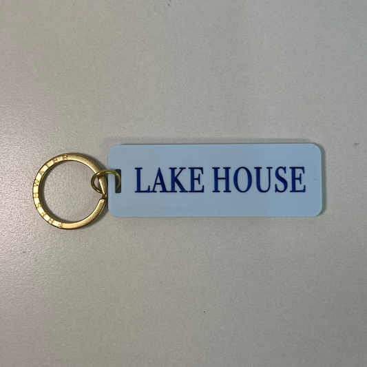 Lake House Sky Blue Keychain