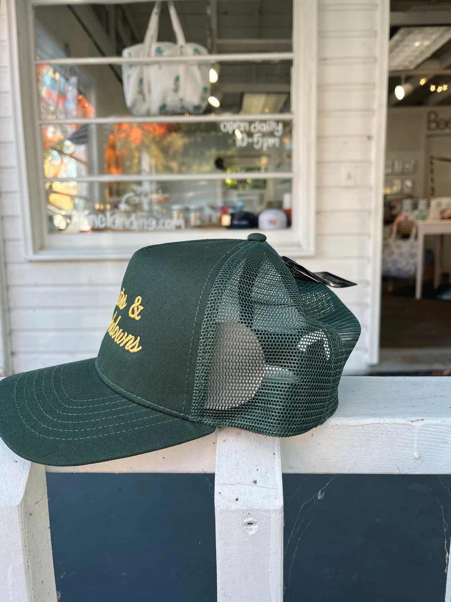 Tailgates & Touchdowns Dark Green Vintage Trucker