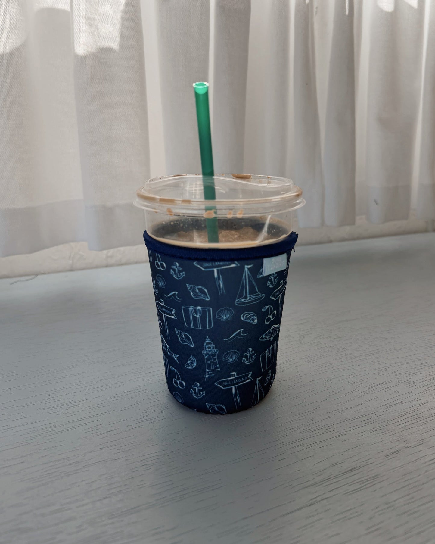 Navy Icon Sketch Coozie