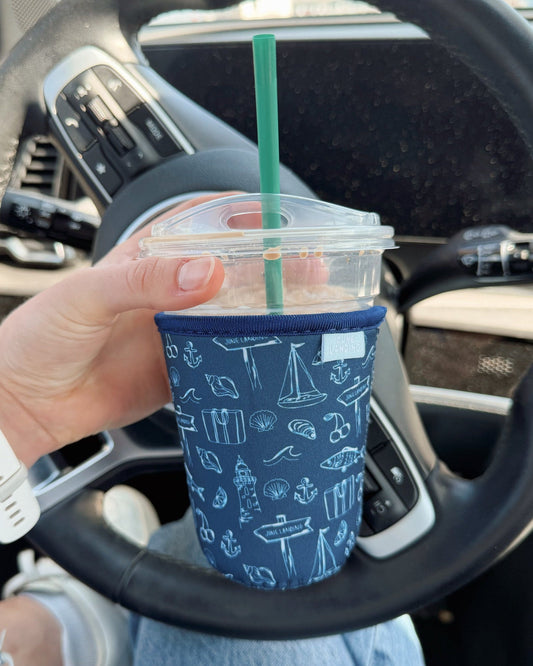 Navy Icon Sketch Coozie