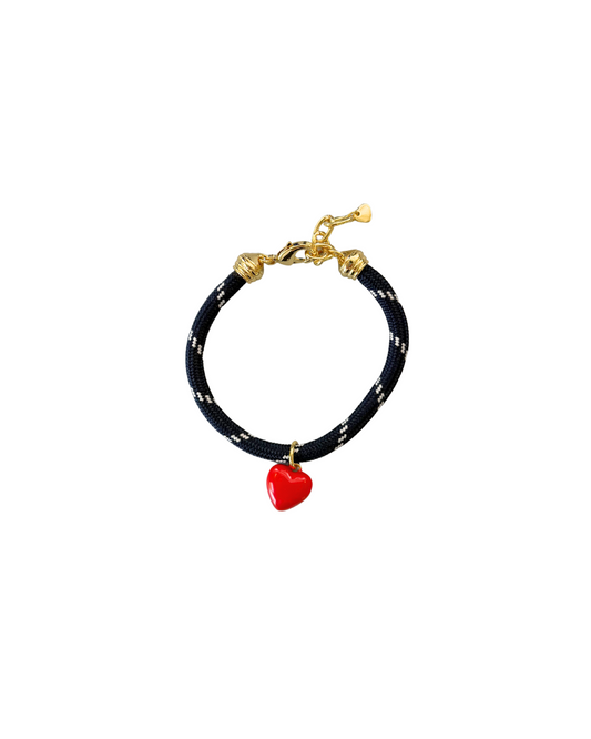 Navy Paracord Heart Bracelet