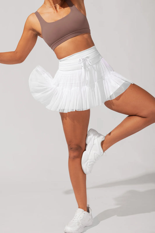 POPFLEX Pirouette Skort - Cool White