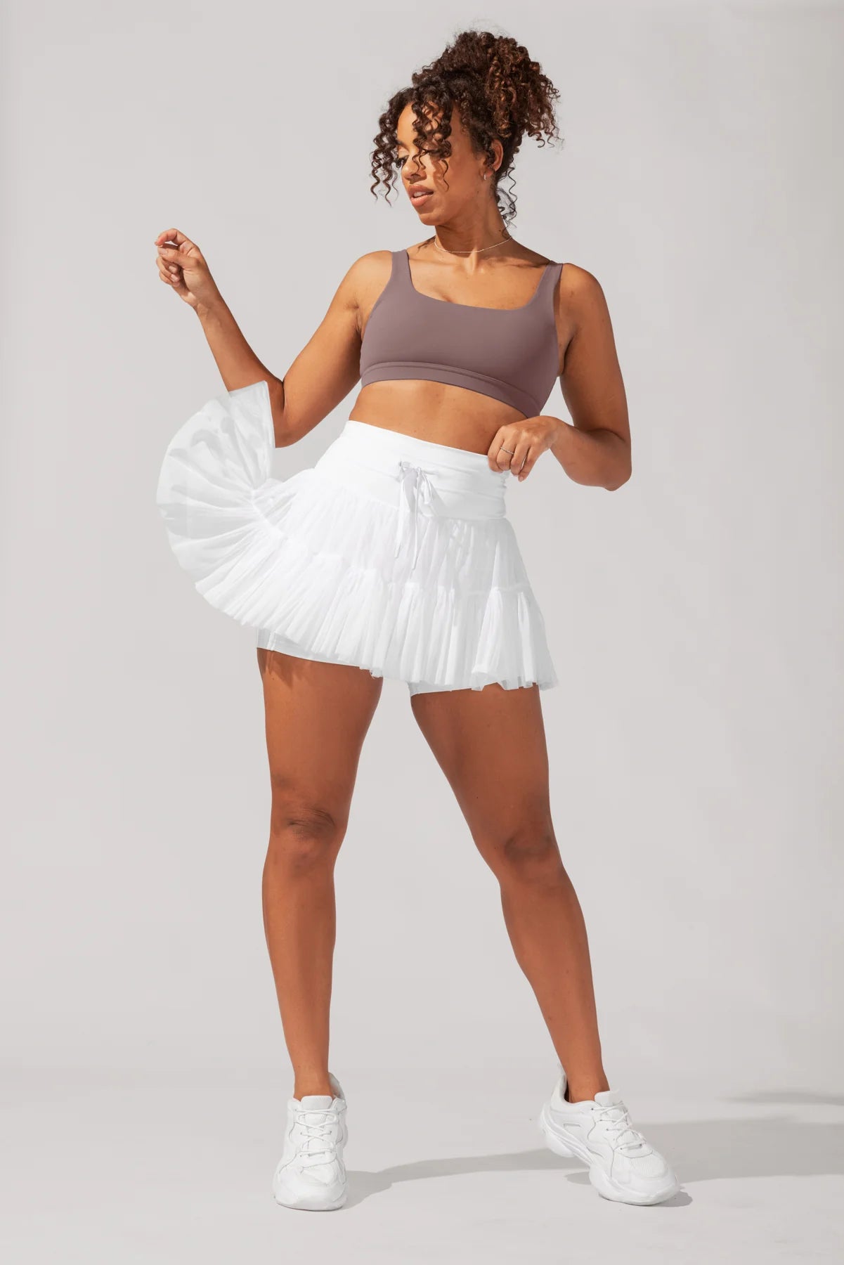 POPFLEX Pirouette Skort - Cool White