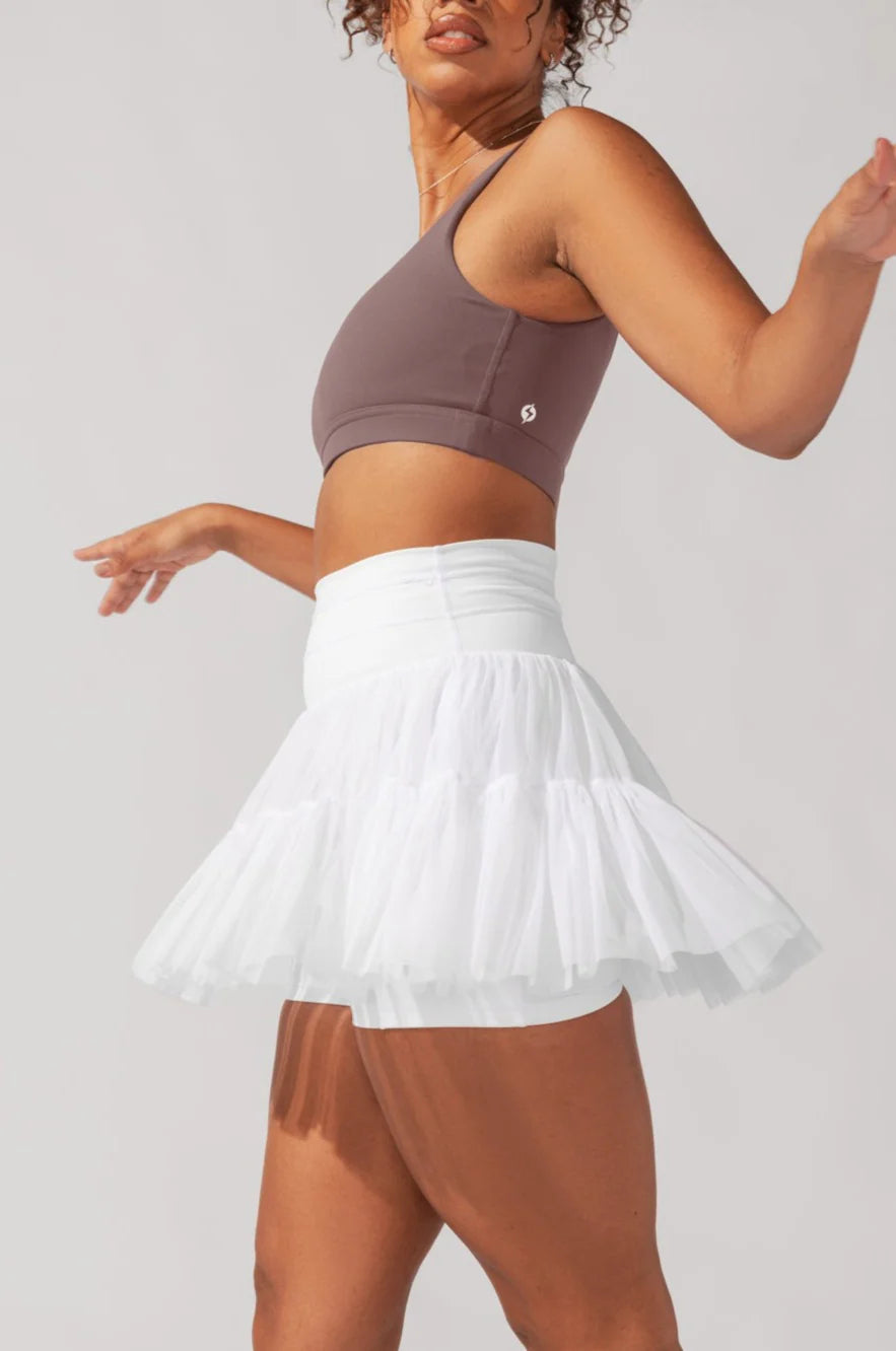 POPFLEX Pirouette Skort - Cool White