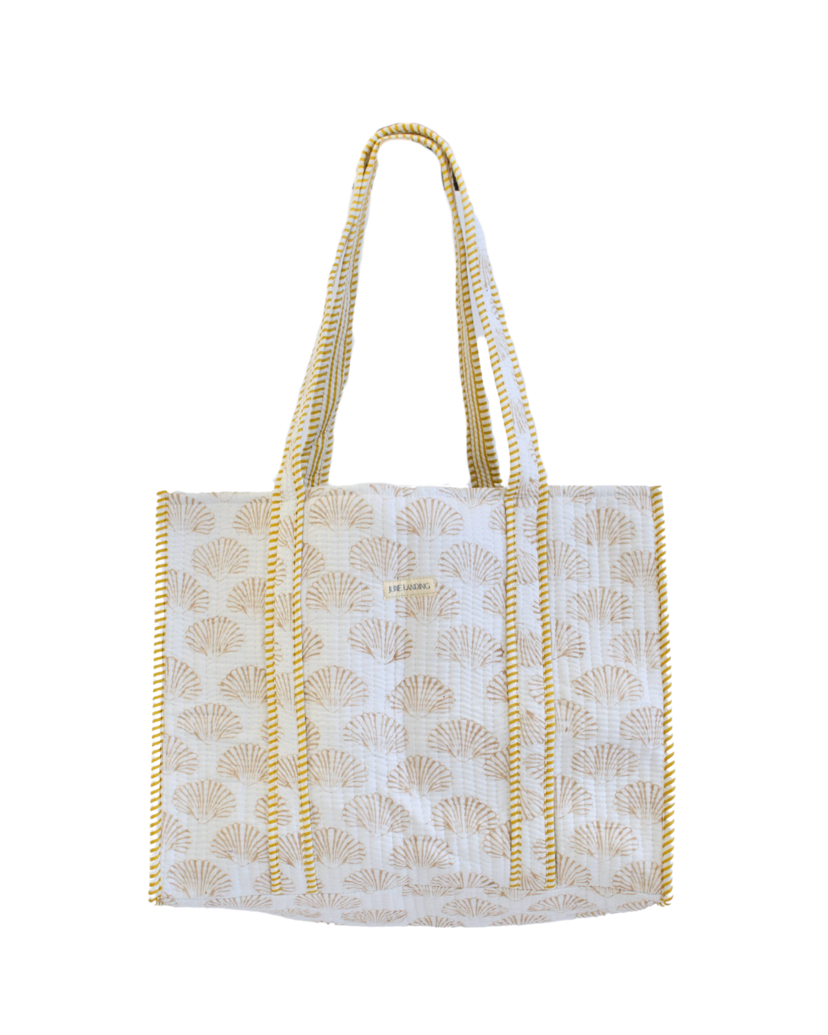 Piper Tan Shell Quilted Harbor Tote