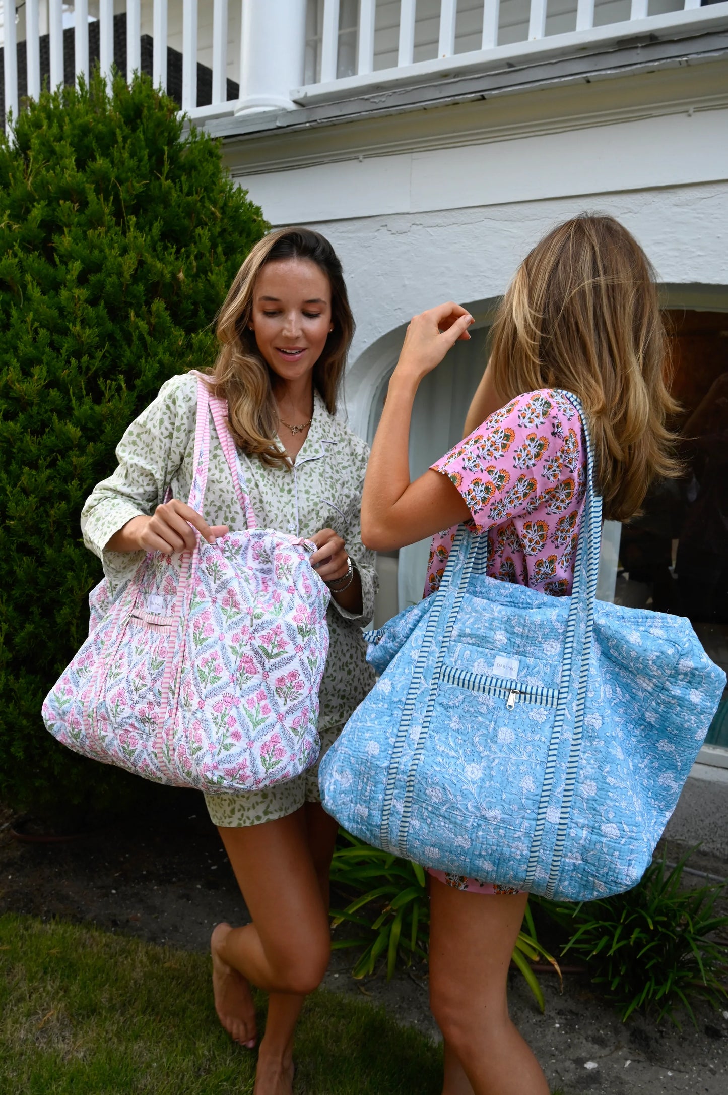 Weekender Bag in Blue Watercolor